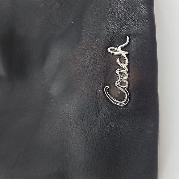 Coach Black Leather and Cashmere Gloves - Picture 2 of 8